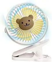 Outdoor Stroller Fan - Children's Electric Sleeping Fan | Cute Animal Shape Cooling Tool for Car Seats, Bedsides, Student Beds, Cribs