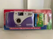 Sealed HANIMAX 35mm Film Snapshot Brite Camera Set w/ Film & Batteries Purple