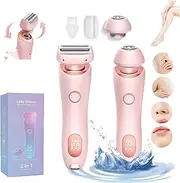 The Glide Pro 3.0 Razor, Duskofficial Razor, Silkglide pro shaver, 2 in 1 Electric Waterproof Shaver Razors, Bikini Trimmer for Women, Painless Hair Removal for Leg Arm, Wet and Dry (Pink)