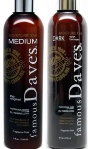 Famous Dave's Dark AND Moisture Tan PROFESSIONAL SELF TANNER