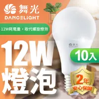 在飛比找PChome24h購物優惠-舞光 LED燈泡12W 亮度等同23W螺旋燈泡 10入組(白