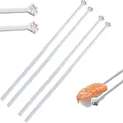 Cat Paw Chopsticks,Meowgic Chopsticks Themed,Non-Slip Chopstick with Cute Pink Paw Prints,Pink Plastic Chop Sticks Non-Slip Tips,Fun Unique Lightweight Grip Eating Chop-Stick for Cat Lovers