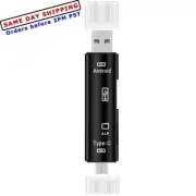 Type-C Micro USB 2.0 OTG Adapter TF Card Reader for Samsung Galaxy Note 8 9 S 10