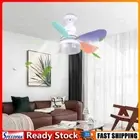 Light Bulb Fan Ceiling Fan Light with Remote Dimmable for Living Room Bedroom