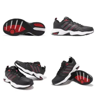 【adidas 愛迪達】訓練鞋 Strutter 男鞋 黑 紅 中筒 皮革 緩衝 支撐 多功能 運動鞋 愛迪達(HQ1828)
