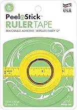 Peel n Stick Removable Ruler Tape-1/2"X10yd