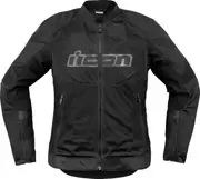 Icon Overlord3 Mesh, textile jacket women , color: Green/Black , size: M