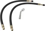 X AUTOHAUX 1 Set 135 Degrees Copper Tire Valve Extension with Flexible Plastic 350mm Tyre Valve Stem Extender for Car Motorcycle RV Truck Bike