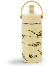 [Cheeki] Insulated Water Bottle with Dinosaurs for Kids 400 ml in Yellow