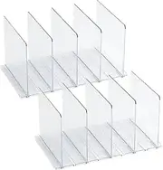 Koalafast Purse Organizer for Closet, 10 Pack Adjustable Acrylic Shelf Dividers for Closet Organization, Clear Purse Separator Handbag Storage Organizer