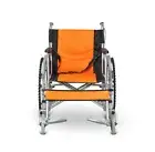 ⭐⭐⭐24" Fold Wheelchair &Park Brakes Lightweight Soft Mobility Aid Max Load 180kg