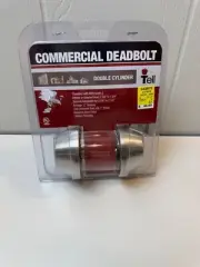 Tell Commercial Deadbolt Lock Double Cylinder Stainless Steel CL500056