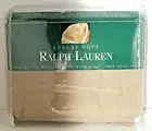 Ralph Lauren 100% Cotton Solid Taupe Full Flat Sheet Luxury Soft 200 TC NOS