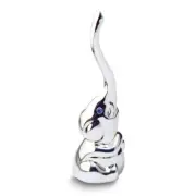 Silver-plated Non-tarnish Elephant Ring Holder jewelry Bracelet holder stand
