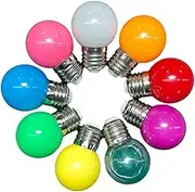 9 Pcs LED Bulb Color B22 3W Equivalent 30W 240LM B22 Bayonet Lamps Garland Color Led Multicolor Lamps for Home Bar Party