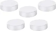 Nutriess C Mount Rear Lens Cover Cap 27mm 5pcs Black Metal Protective Design for CCTV TV Camera Lenses (Silver)