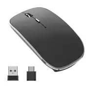Wireless Mouse Chargeable Portable Silent Wireless Mouse USB and -C Dual Mode...