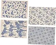 4 Sheets Transfer Clay Decal Delicate Pottery Decal Paper DIY Ceramic Coloring Transfer Underglaze Flower Paper