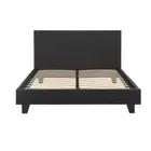 Artiss Bed Frame Double Size Mattress Base Wooden Platform Fabric Charcoal NEO