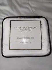 Christian Siriano Full/Queen Duvet 3 Piece Set White