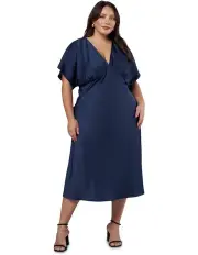 [Pink Dusk] Wanting More Midi Dress in Navy