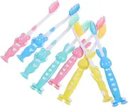 NIYANGLE 32Pcs Toothbrush Soft Bristles Cartoon Design for Boys Suction Cup Feet for for Travel Daily Use Gentle Oral Care