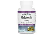 Natural Factors Stress Relax, Melatonin Sleep & Wake Cycle Support, 5mg, 90 Chewable Tablets