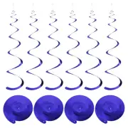 18 Pcs Dark Blue Party Hanging Single Strip with Hang Tag String,Hook