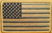 Pastel Blue Flag Patch With Hook & Loop Fastener United States White Border