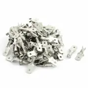 A● 100 Pcs 6.3mm Metal Male Electrical Spade Crimp Terminals Wiring Connectors