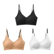 Fashion Letters Straps Wirefree Backless Bras with Removable Padding for Women