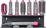Wall Mount Storage Holder Compatible with Dyson Airwrap Styler Accessories, Metal 7 Holes Countertop Organizer Stand, Desktop Organizer for Storage Long Barrel Attachments for Bathroom