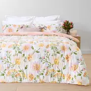 Belle Cotton Rich Reversible Comforter Set - Double Bed