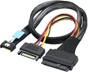cablecc Mini Cool Edge IO MCIO 4X to U.2 SFF-8639 NVME PCIe PCI-Express Cable for Mainboard SSD