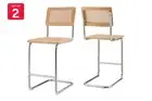 Set of 2 Matt Blatt Marcel Breuer Cesca Counter Stools Replica (Natural/Rattan),