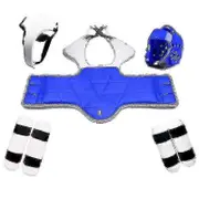 Taekwondo Five-piece Set Taekwondo Protective Gear Helmet Armor Kickboxing Boxing Glove Taekwondo Equipment Head Protector TAO five-piece set girl ...