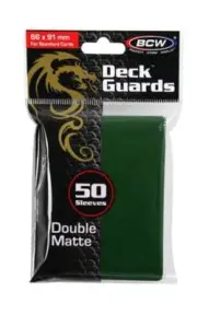 BCW Deck Guard Card Protector Sleeves - Matte Green 50 Pack