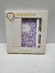 NIB Bridgerton Queens Edition Stationary Set w/Notebook, Notepad, Pen, Stickers