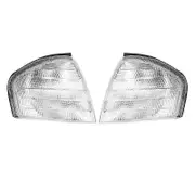 for C Class W202 1994-2000 Pair Corner Lights Turn Signal Lamps 2028261143 2028261243 White