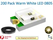 0805 SMD 200pcs Warm White LED Light Emitting Diodes prototype Raspberry Pi