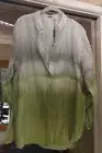 ELIE TAHARI Women’s Long Sleeve Ombre Greens Sheer Dress Shirt NWT Nice!