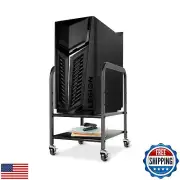 360Tonics Computer Tower Stand, 2-Tier Height Adjustable CPU Holder Cart ATX-