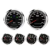 W PRO 6 Gauge Set 85mm GPS Speedometer 160 MPH Turn Signal High Beam Waterproof