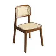 Furb Dining Chairs Set of 2 Rattan Accent Kitchen Chair Brown