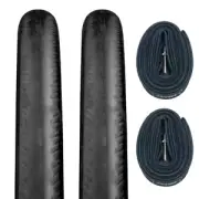 Set of 700 x 25c or 700 x 28c Road Bike Tyres + opt INNER TUBES