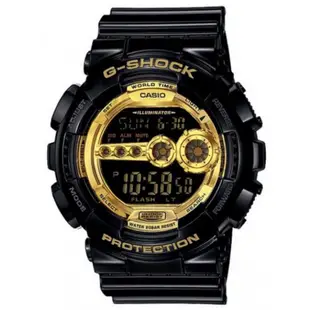 轉賣【CASIO】卡西歐 G-SHOCK 黑金 高亮度LED運動錶(GD-100GB-1DR)影片照片皆本人實拍