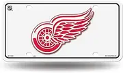 Rico Industries NHL Detroit Red Wings White Metal Auto Tag 8.5" x 11" - Great for Truck/Car/SUV
