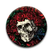 Grateful Dead Rose Crown 1.25 in Rd Pinback Button (Pin Approx. 32mm)