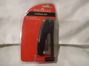 IMPERIAL Stapler Set Half Strip Black Stapler w/1,000 Standard Staples 4 1/4"L