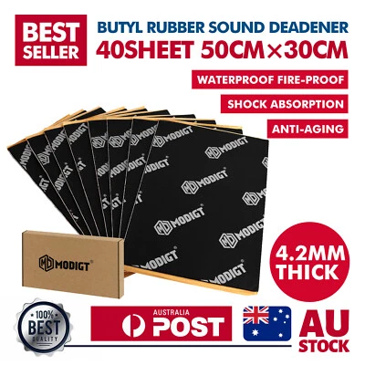 Heat Shield Sound Deadener Butyl Insulation Closed Cell Foam Auto Van Vehicle AU (for: Jeep)